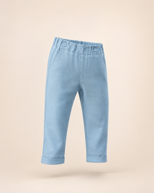Conjunto Benício Azul com Suspensório