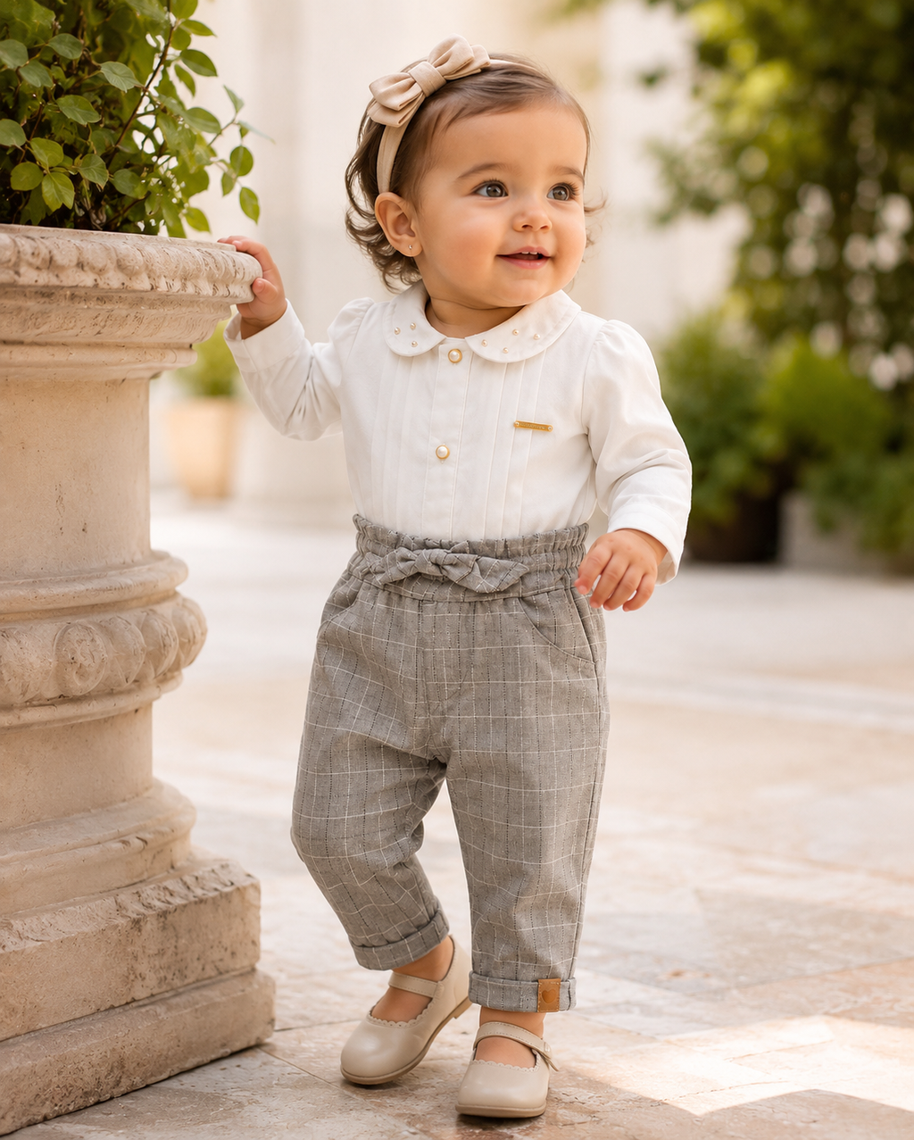 Conjunto Aurora Xadrez Cinza