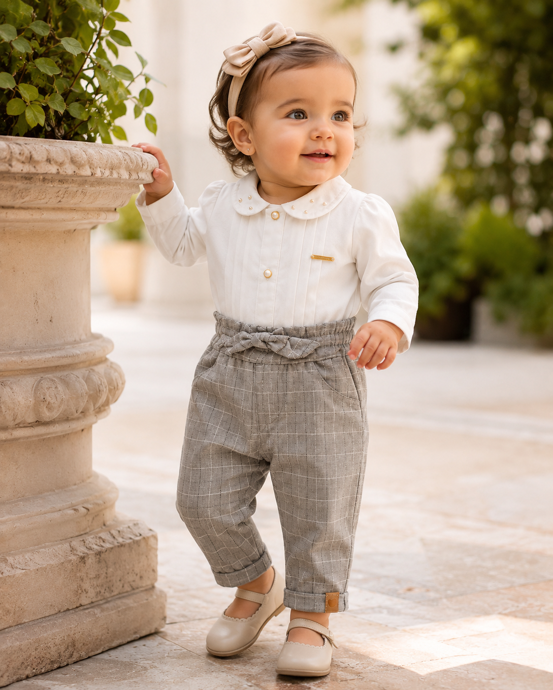 Conjunto Aurora Xadrez Cinza
