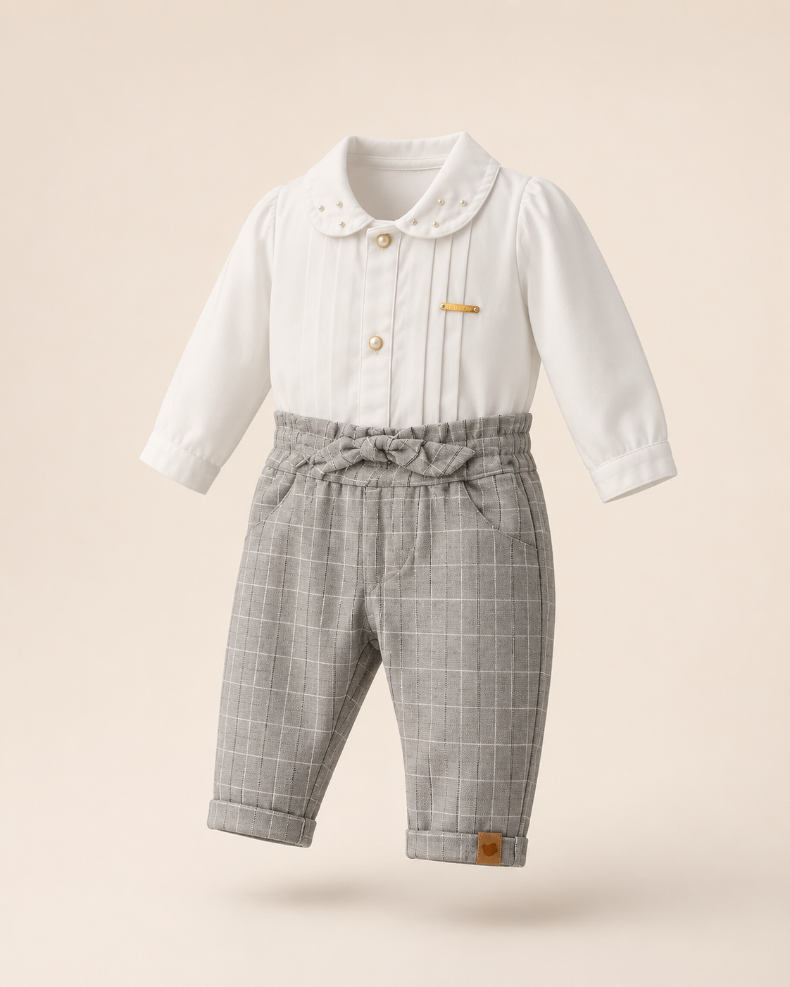 Conjunto Aurora Xadrez Cinza