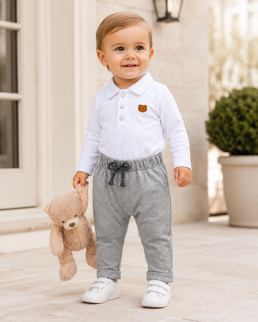 Conjunto Theo Classic Cinza