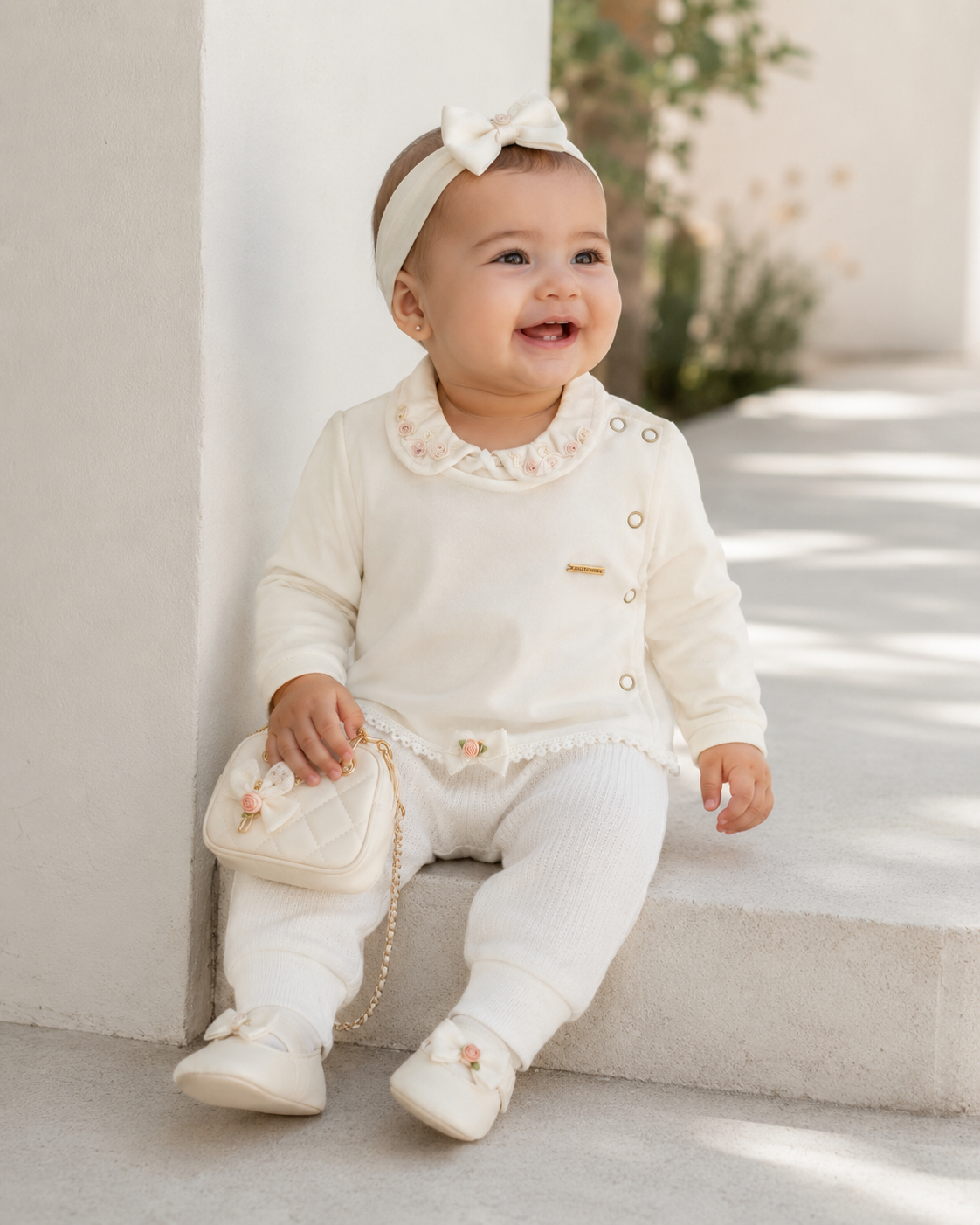 Conjunto Petit Rose Off White
