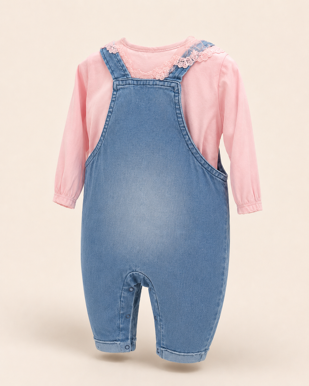 Conjunto Jardineira Jeans Doce Encanto
