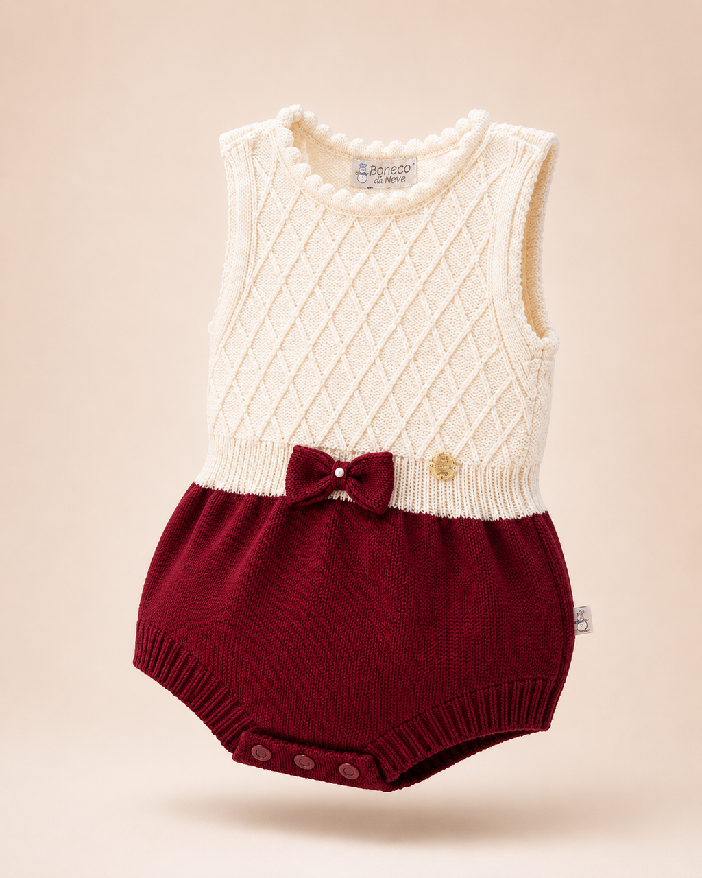 Romper Tricô Charlotte Vermelha