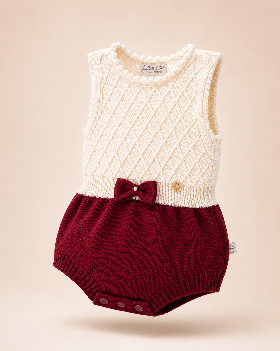 Romper Tricô Charlotte Vermelha